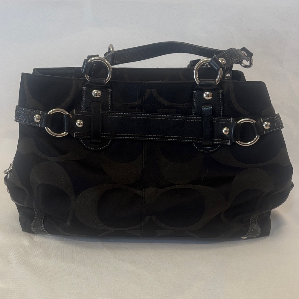 Coach Black Shoulder Bag with Silver Hardware - Picture 2 of 8
